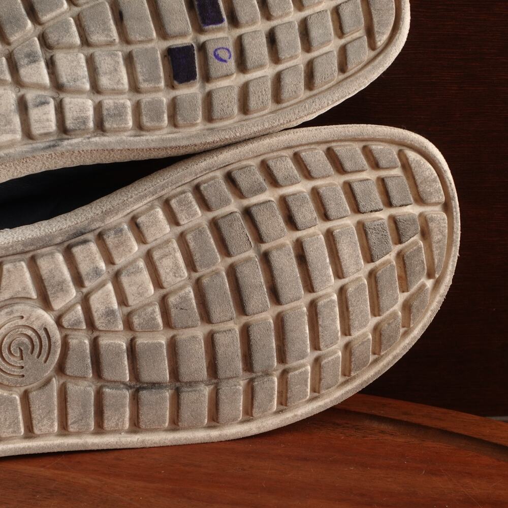 Groundies Sneakers Mens SZ 10 Navy Blue Leather Barefoot Minimalist Urban Shoes - Picture 11 of 14
